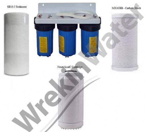 NC10BB/3 Whole House -Triplex System for Sediment, Chlorine and Scale 